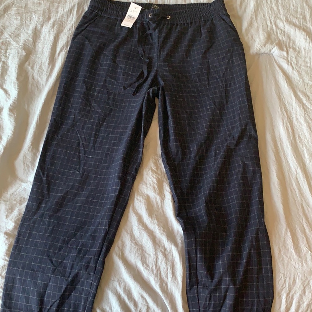 Plaid Loft jogger-style pants